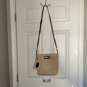 Steve Madden Beige and Black Crossbody Bag